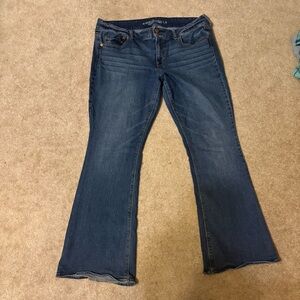 American Eagle Outfitters Dark Blue Flare Jeans